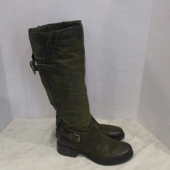 MJUS Tall Army Green Boots Size 39 UK US 8.5 - Picture 4 of 8